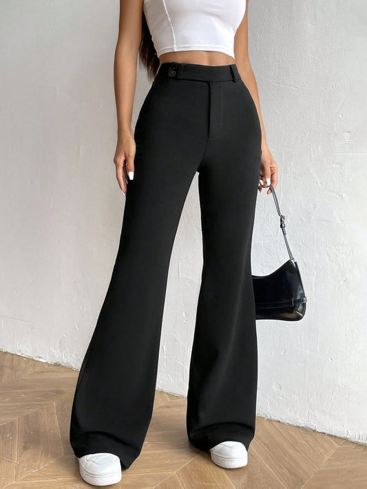 Flirla High Waist Flare Leg Pants Fall Cloth For Women