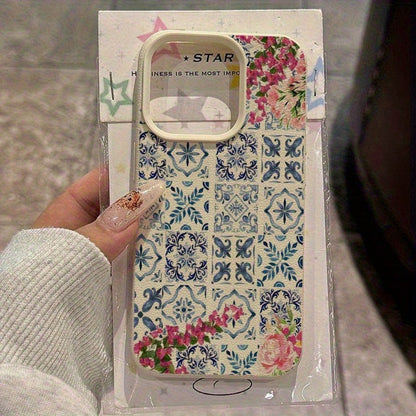 Floral Plaid Pattern Suitable For TPU, Suitable As Birthday And Christmas Gifts For Couples, Women, Daughters, Boyfriends, Girlfriends, And Teenage Girls