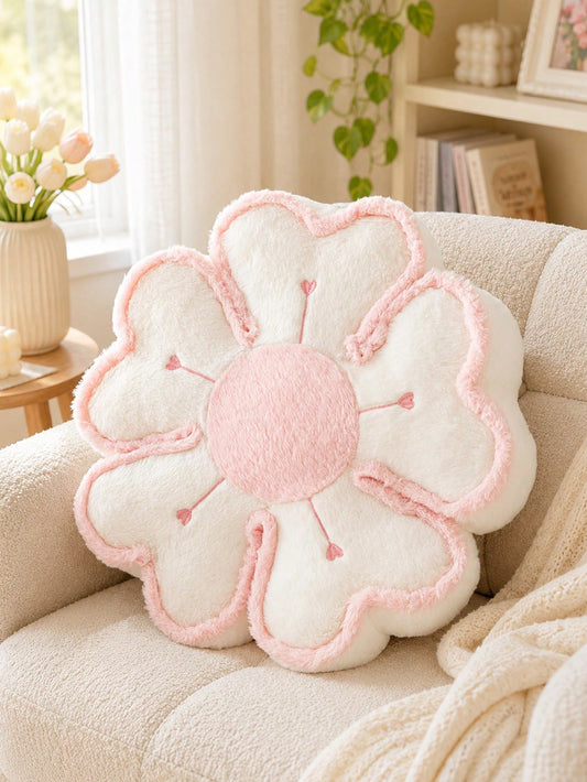 Flower Shaped Decorative Throw Pillow, Suitable For Bed And Sofa, Cute Flower Plush Throw Pillow, Home Decor Floor Pillow Cushion, Housewarming Gift