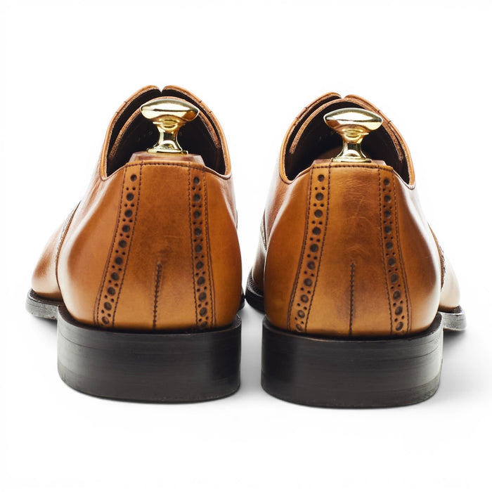 'Flynn' Tan Brown Leather Oxford Brogues UK 7.5 G