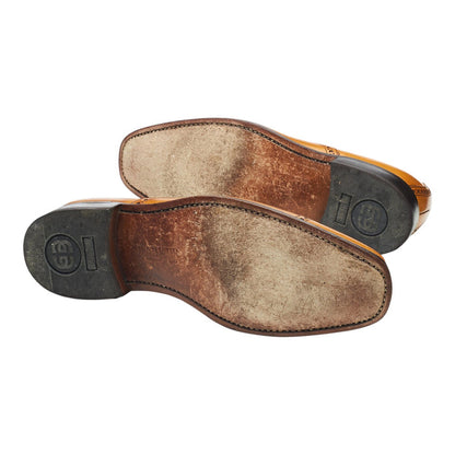 'Flynn' Tan Brown Leather Oxford Brogues UK 7.5 G