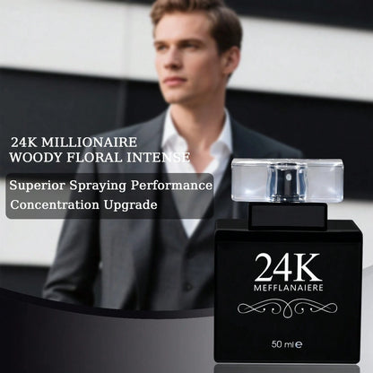 FMALOL 50ml 24K BLACK Perfume Citrus Top Amber Cedar Base Fragrance,Suitable For Any Occasion, The Best Gift, A Neutral Perfume