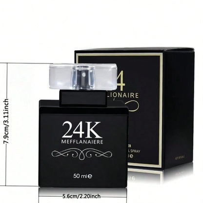 FMALOL 50ml 24K BLACK Perfume Citrus Top Amber Cedar Base Fragrance,Suitable For Any Occasion, The Best Gift, A Neutral Perfume
