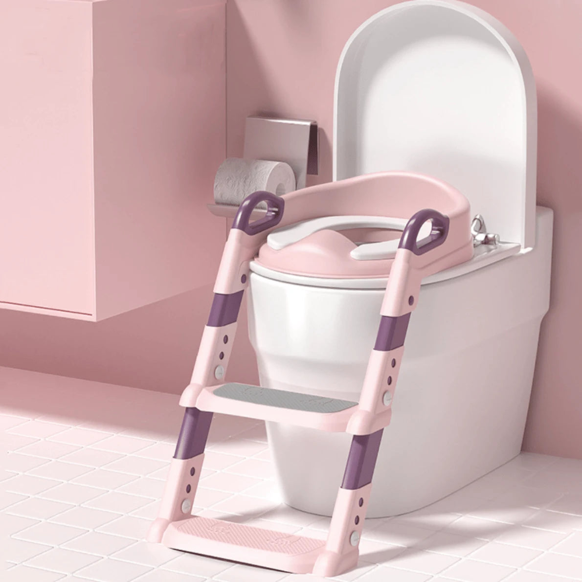 Foldable Stair Step Child Toilet Training Seat, Child Aid Toilet Stool, Stair Step Toilet Training Toilet, Perfect For Independent Training