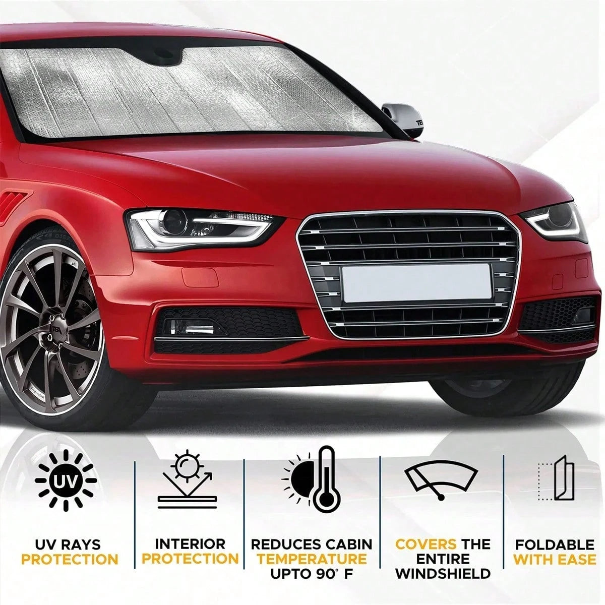 Foldable Universal Car Sun Visor, Windshield Sun Shade, Anti-UV Car Accessories