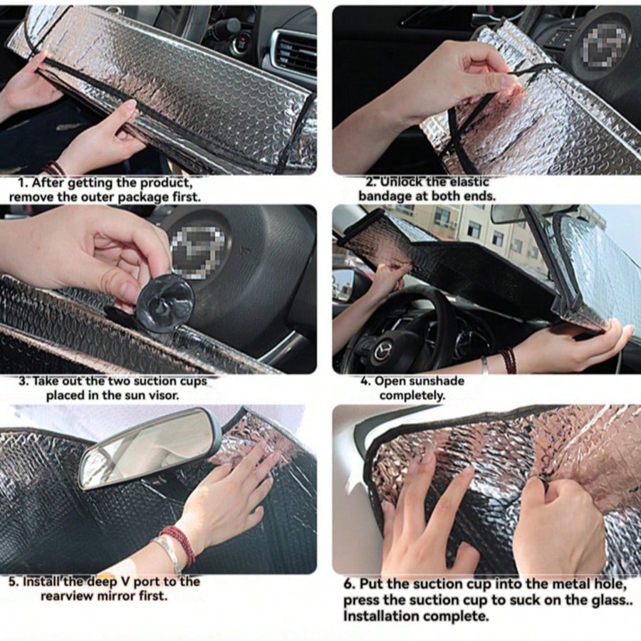 Foldable Universal Car Sun Visor, Windshield Sun Shade, Anti-UV Car Accessories