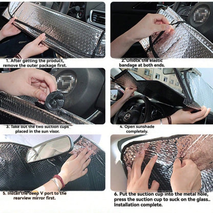 Foldable Universal Car Sun Visor, Windshield Sun Shade, Anti-UV Car Accessories