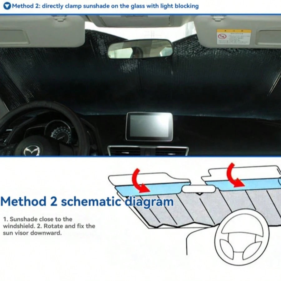 Foldable Universal Car Sun Visor, Windshield Sun Shade, Anti-UV Car Accessories