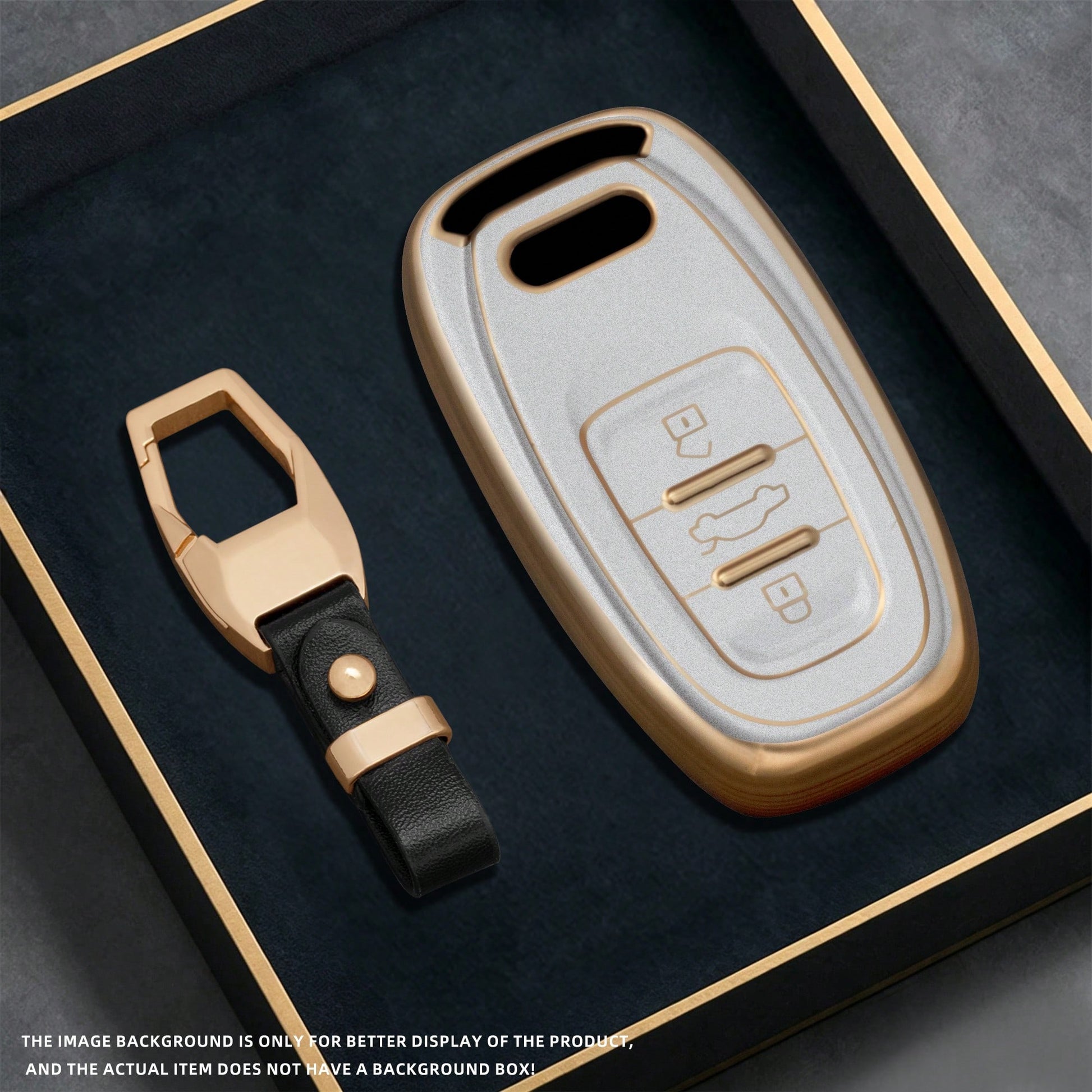For Audi A4 A1 A3 S4 B7 B8 A6 A5 A7 A8 Q5 S5 S6 Q7 Car Remote Key Case Cover Holder Accessories Keychain