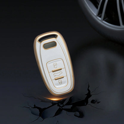 For Audi A4 A1 A3 S4 B7 B8 A6 A5 A7 A8 Q5 S5 S6 Q7 Car Remote Key Case Cover Holder Accessories Keychain