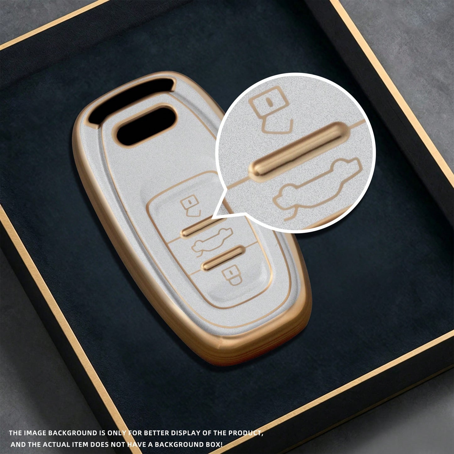 For Audi A4 A1 A3 S4 B7 B8 A6 A5 A7 A8 Q5 S5 S6 Q7 Car Remote Key Case Cover Holder Accessories Keychain