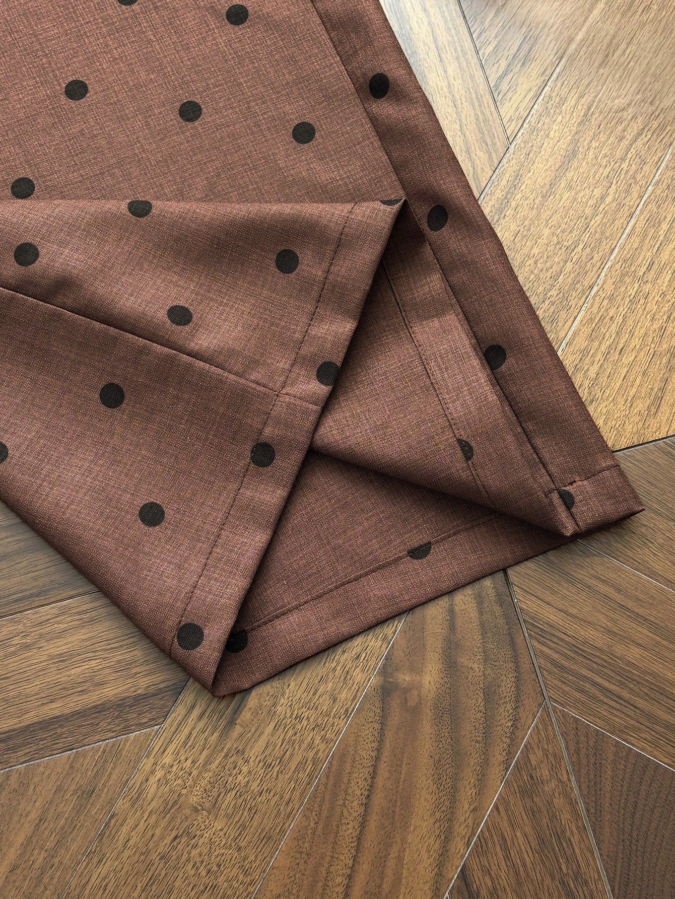 Franclia 1960s Vintage Brown Polka Dot Summer Pants,Elegant French Style Elastic Waist Pocket Design Lounge Pants For Casual,Daily,Commute,Beach,Countryside