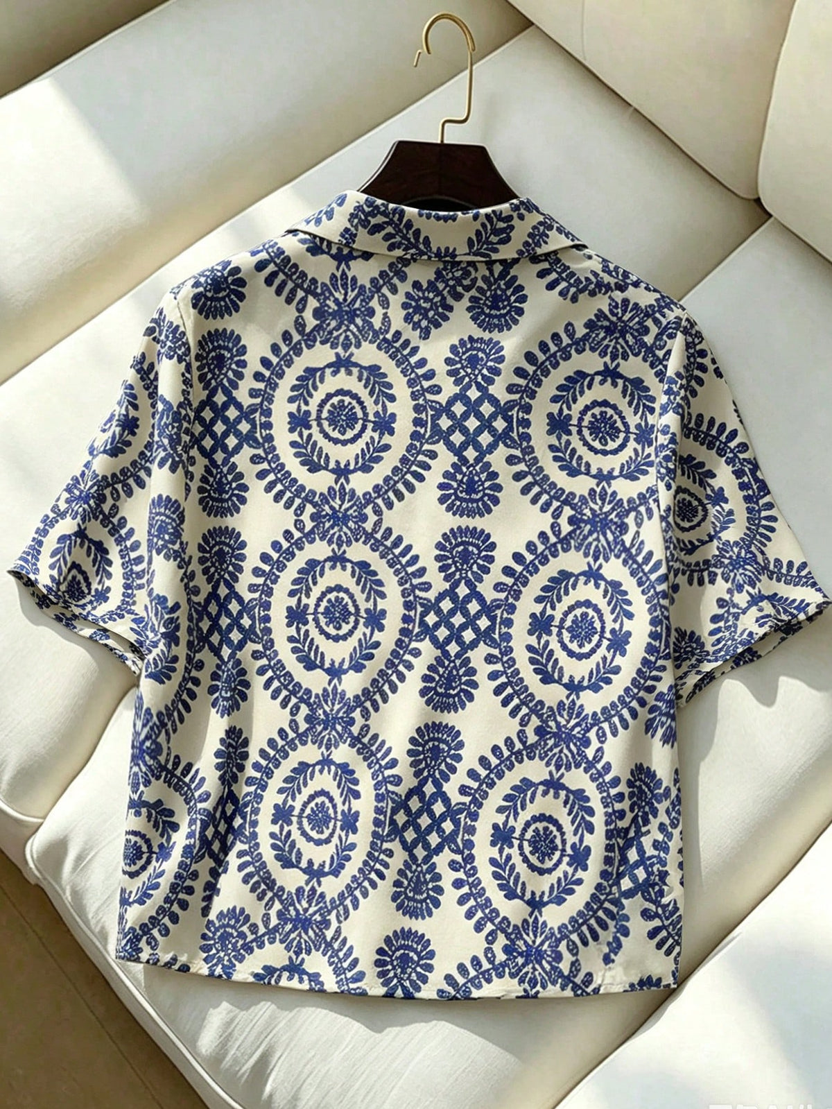 Franclia Casual Versatile Solid Color Collared Short Sleeve Summer Women's Shirt