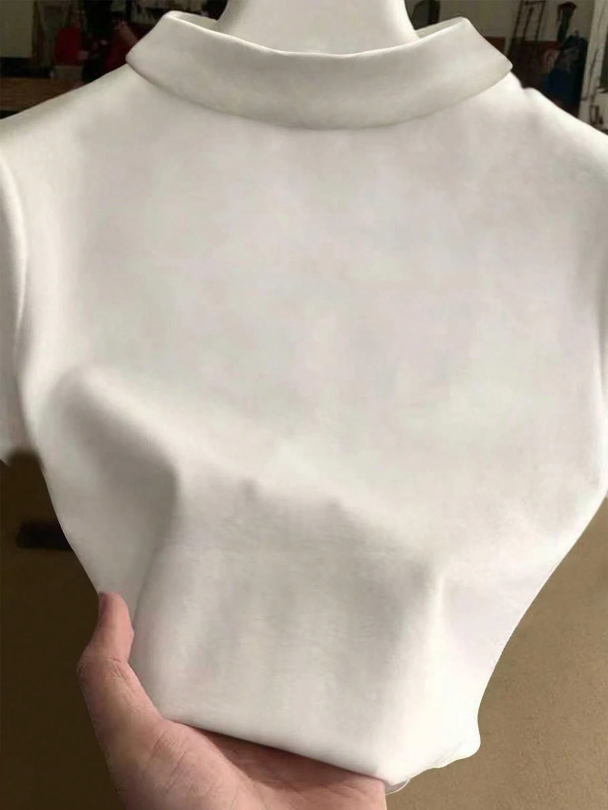 Franclia Embroidered Collar Fitted Short Sleeve T-Shirt For Women