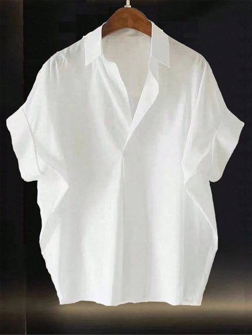 Franclia High-End Fashionable French Design Loose Batwing Sleeve Turndown Collar Women Blouse