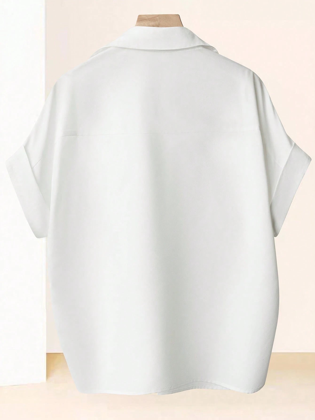Franclia High-End Fashionable French Design Loose Batwing Sleeve Turndown Collar Women Blouse