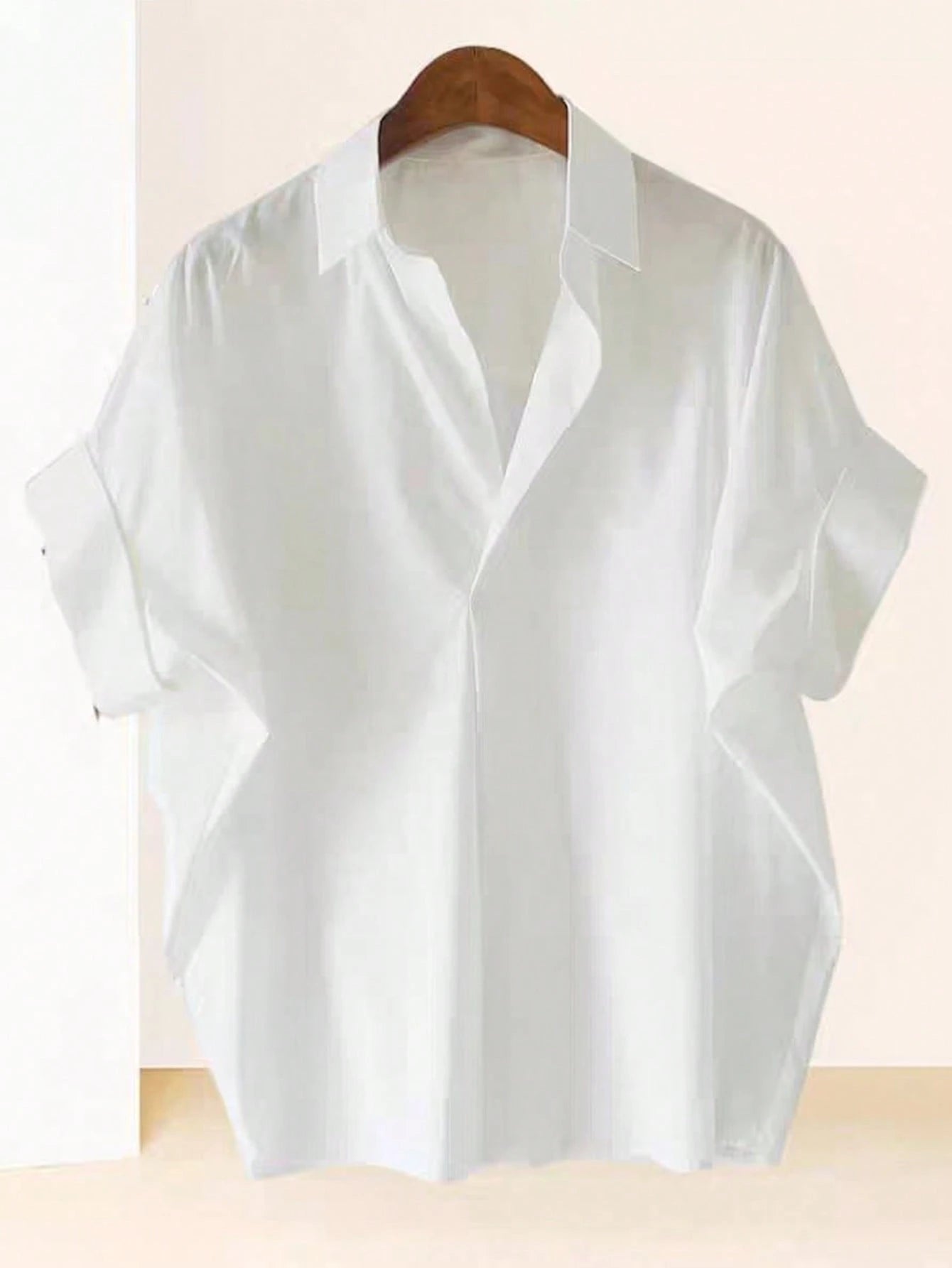 Franclia High-End Fashionable French Design Loose Batwing Sleeve Turndown Collar Women Blouse
