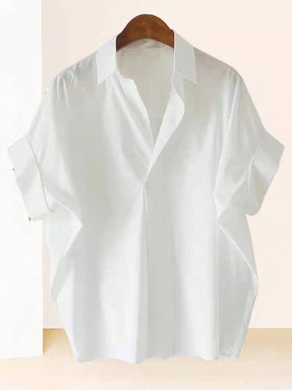 Franclia High-End Fashionable French Design Loose Batwing Sleeve Turndown Collar Women Blouse