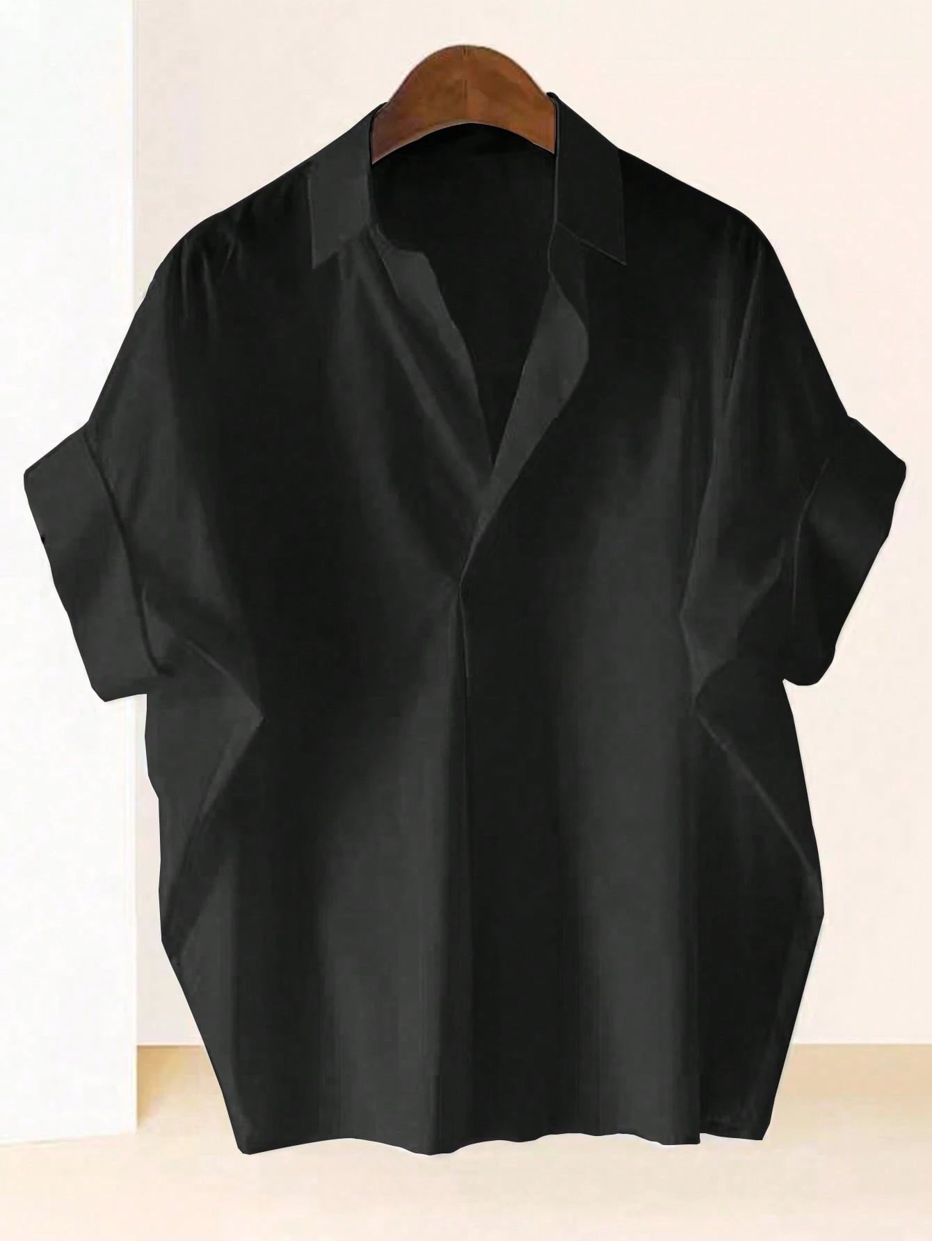 Franclia High-End Fashionable French Design Loose Batwing Sleeve Turndown Collar Women Blouse