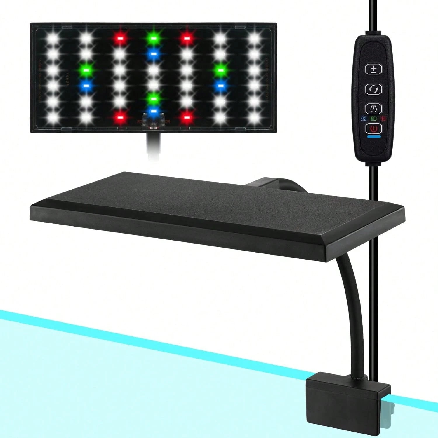 Full Spectrum Aquarium LED Lights For Small To Medium-Sized Fish Tanks. 42 LED Clip Lights Suitable For Aquatic Plant Lighting And Smart USB Universal Plant Lamps. The Clip Is Adjustable From 3 To 8 M