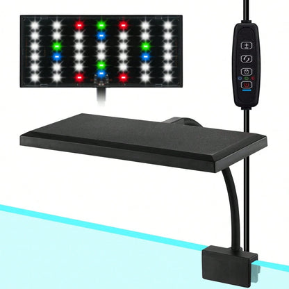 Full Spectrum Aquarium LED Lights For Small To Medium-Sized Fish Tanks. 42 LED Clip Lights Suitable For Aquatic Plant Lighting And Smart USB Universal Plant Lamps. The Clip Is Adjustable From 3 To 8 M