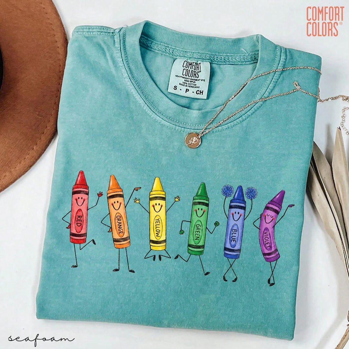 ® Funny Teacher Life Shirt Happy Doodle Back To School Gift Preschool Teacher School Supplies Shirt Crayon Pencil Tee