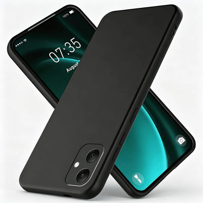 Galaxy Series Matte Black Fingerprint-Free Phone Case Anti-Slip Grease Resistant Flexible TPU Shell Raised Lens & Screen Edge Shock Absorbing Anti-Bump Accurate Openings Thin Full Coverage Durable Pro