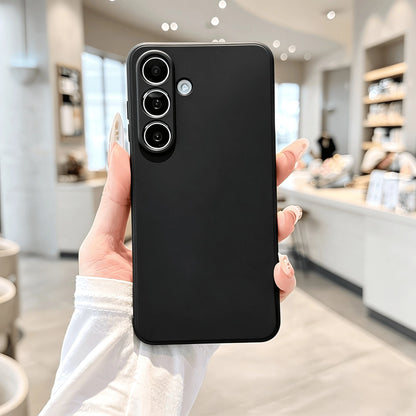 Galaxy Series Matte Black Fingerprint-Free Phone Case Anti-Slip Grease Resistant Flexible TPU Shell Raised Lens & Screen Edge Shock Absorbing Anti-Bump Accurate Openings Thin Full Coverage Durable Pro