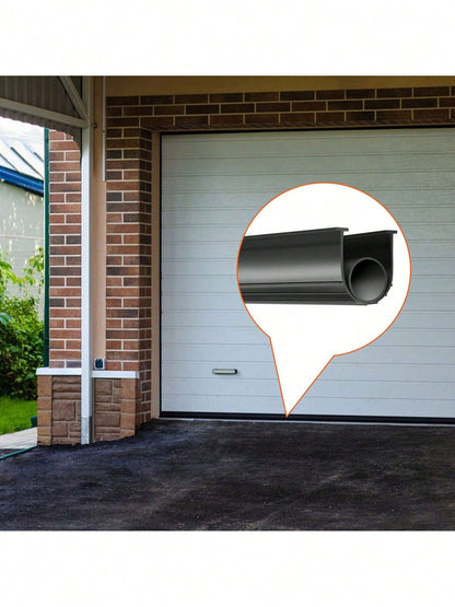 Garage Door Seals Bottom Rubber U Shape +O Ring Garage Door Weather Stripping Universal Weatherproof Threshold Buffering Sealing Rubber 5 16 Inch T-Ends And 3 3 4 Inch Width (20 Ft Black)