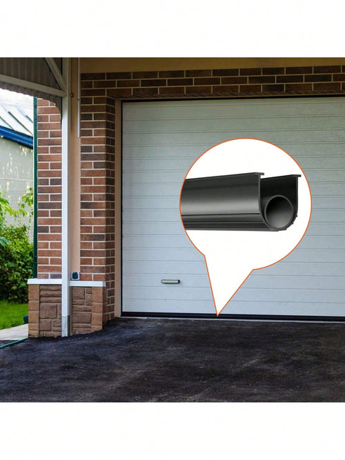Garage Door Seals Bottom Rubber U Shape +O Ring Garage Door Weather Stripping Universal Weatherproof Threshold Buffering Sealing Rubber 5 16 Inch T-Ends And 3 3 4 Inch Width (20 Ft Black)