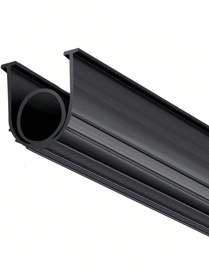 Garage Door Seals Bottom Rubber U Shape +O Ring Garage Door Weather Stripping Universal Weatherproof Threshold Buffering Sealing Rubber 5 16 Inch T-Ends And 3 3 4 Inch Width (20 Ft Black)