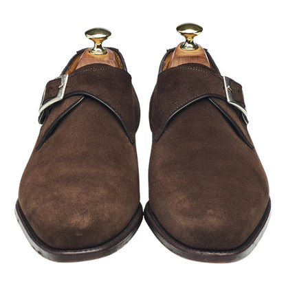 'Gareth 6307' Dark Brown Suede Single Monk Strap UK 6.5 F