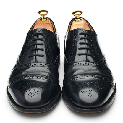 'Gatwick' Black Leather Oxford Brogues UK 7.5 G