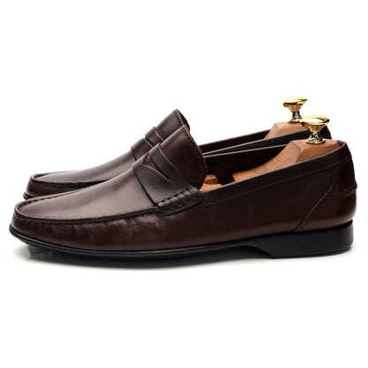 'Genoa' Dark Brown Leather Driving Loafers UK 6 E