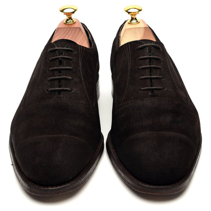 Gieves & Hawkes Dark Brown Suede Oxford UK 7 F