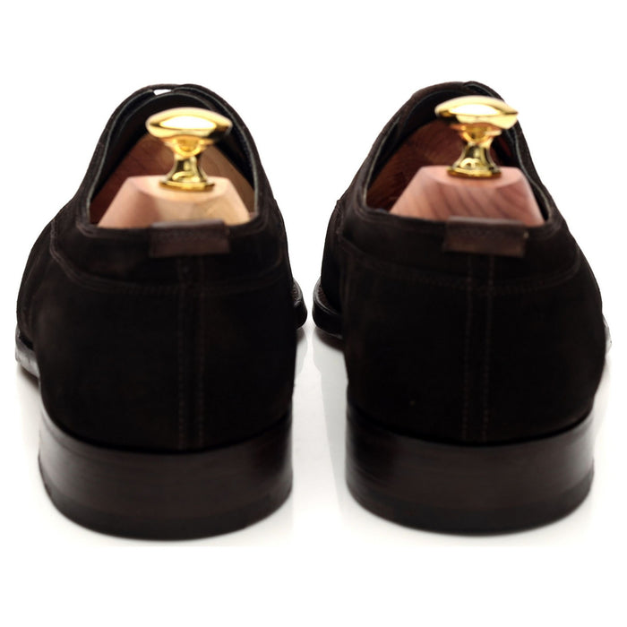 Gieves & Hawkes Dark Brown Suede Oxford UK 7 F