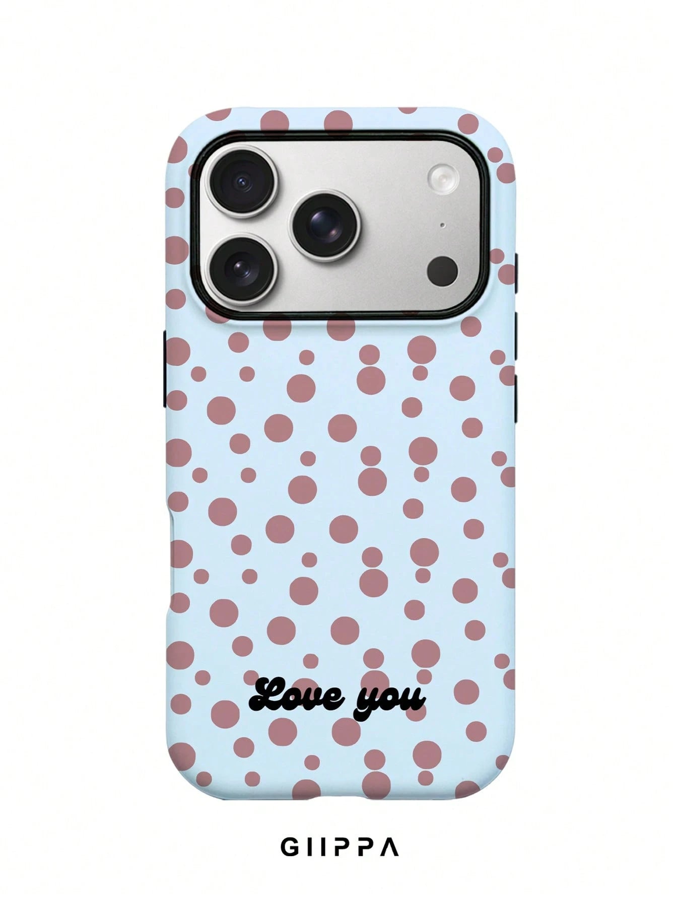 GIIPPA 1pc Customized Name Polka Dot Phone Case, Film 2-In-1 Phone Protective Cover, Suitable For IPhone 17/16/15/14/13/12/11 Phone Case, Suitable For Galaxy S26 S25 S24 Ultra/Plus/Fe, Back To School