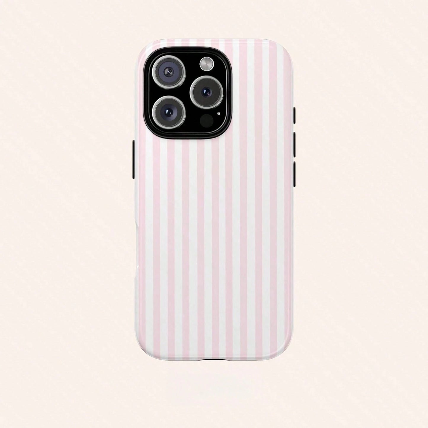 GIIPPA Pink & Light Pink Striped Phone Case Compatible With 17/16/15/14/13/12/11 Pro Max, Shockproof Protective Soft Silicone Phone Cover For Women Girls, Fashion Striped Design Anti-Fall Scratch Resi