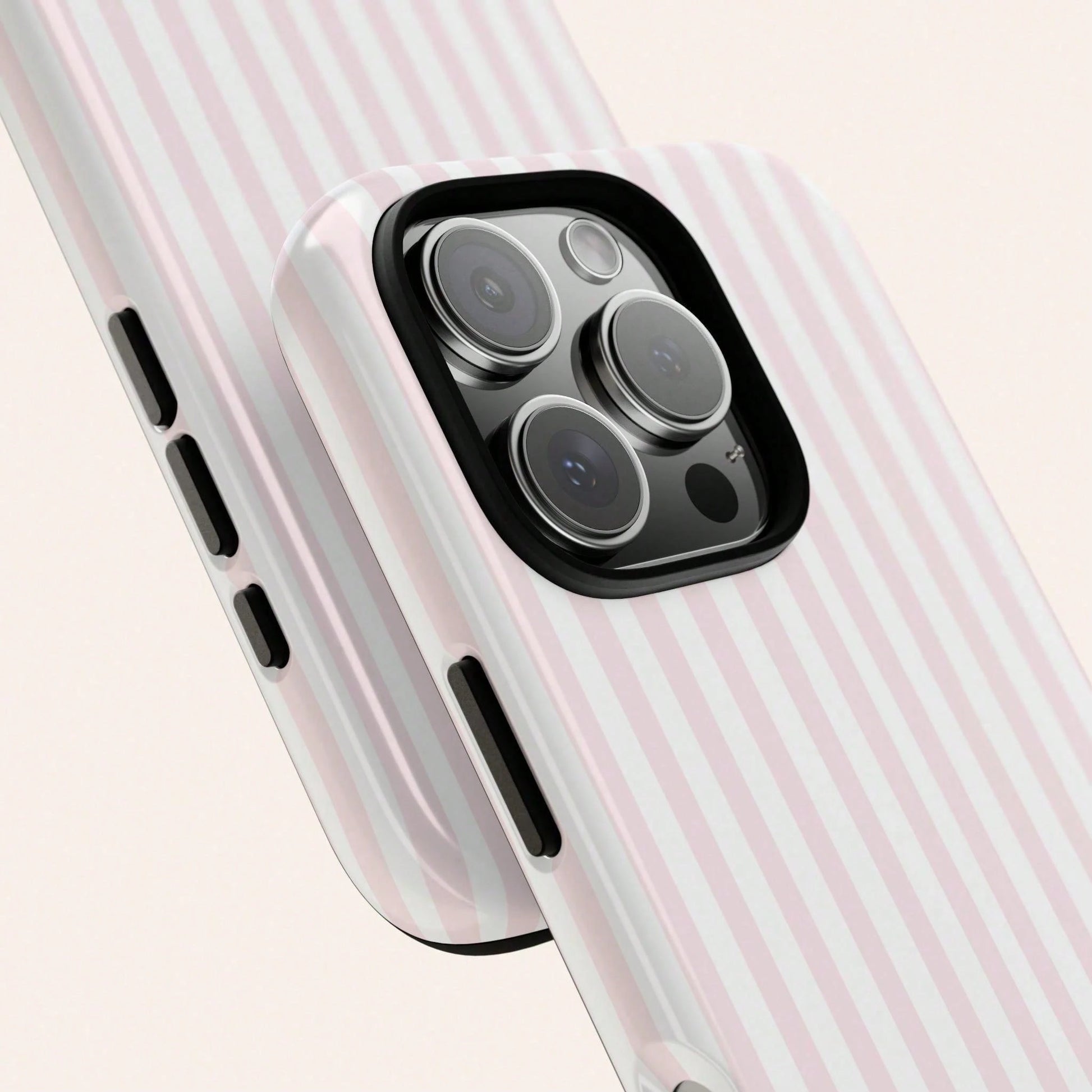 GIIPPA Pink & Light Pink Striped Phone Case Compatible With 17/16/15/14/13/12/11 Pro Max, Shockproof Protective Soft Silicone Phone Cover For Women Girls, Fashion Striped Design Anti-Fall Scratch Resi