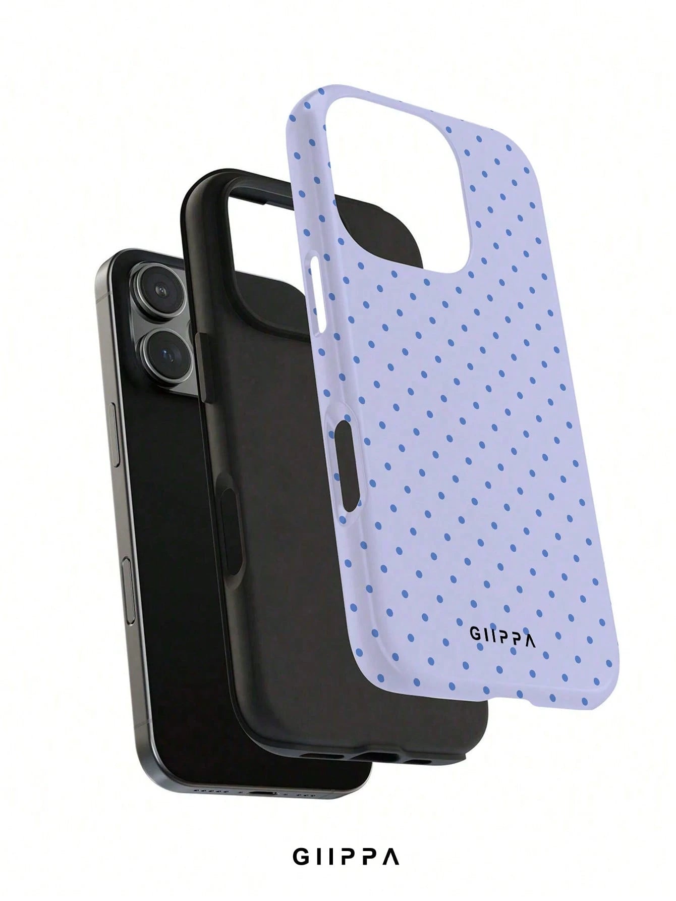 GIIPPA Soft & Cute White Polka Dot Phone Case, Y2K Style, Compatible With 17/16/15/14/13/12/11 Pro Max, Aesthetic