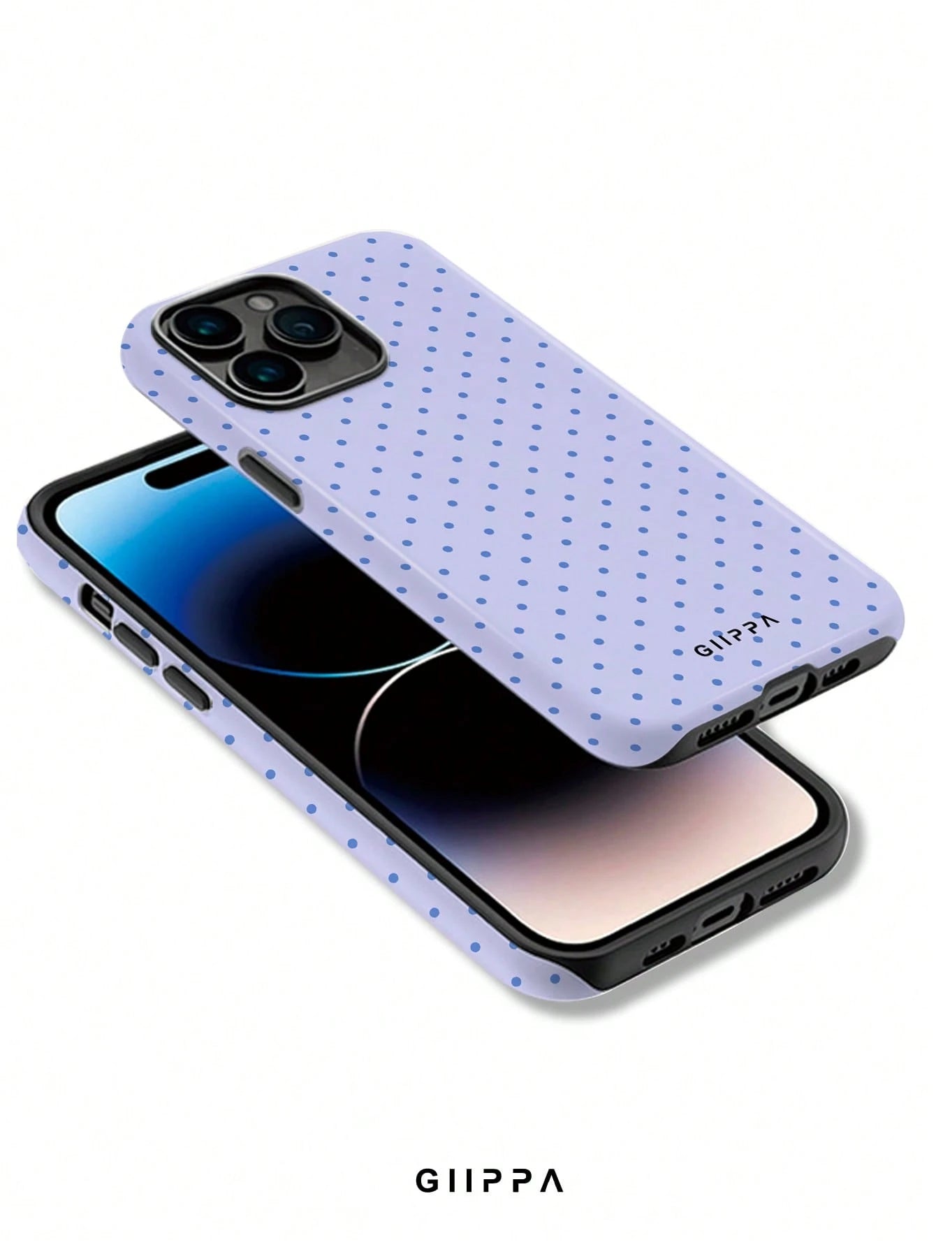 GIIPPA Soft & Cute White Polka Dot Phone Case, Y2K Style, Compatible With 17/16/15/14/13/12/11 Pro Max, Aesthetic