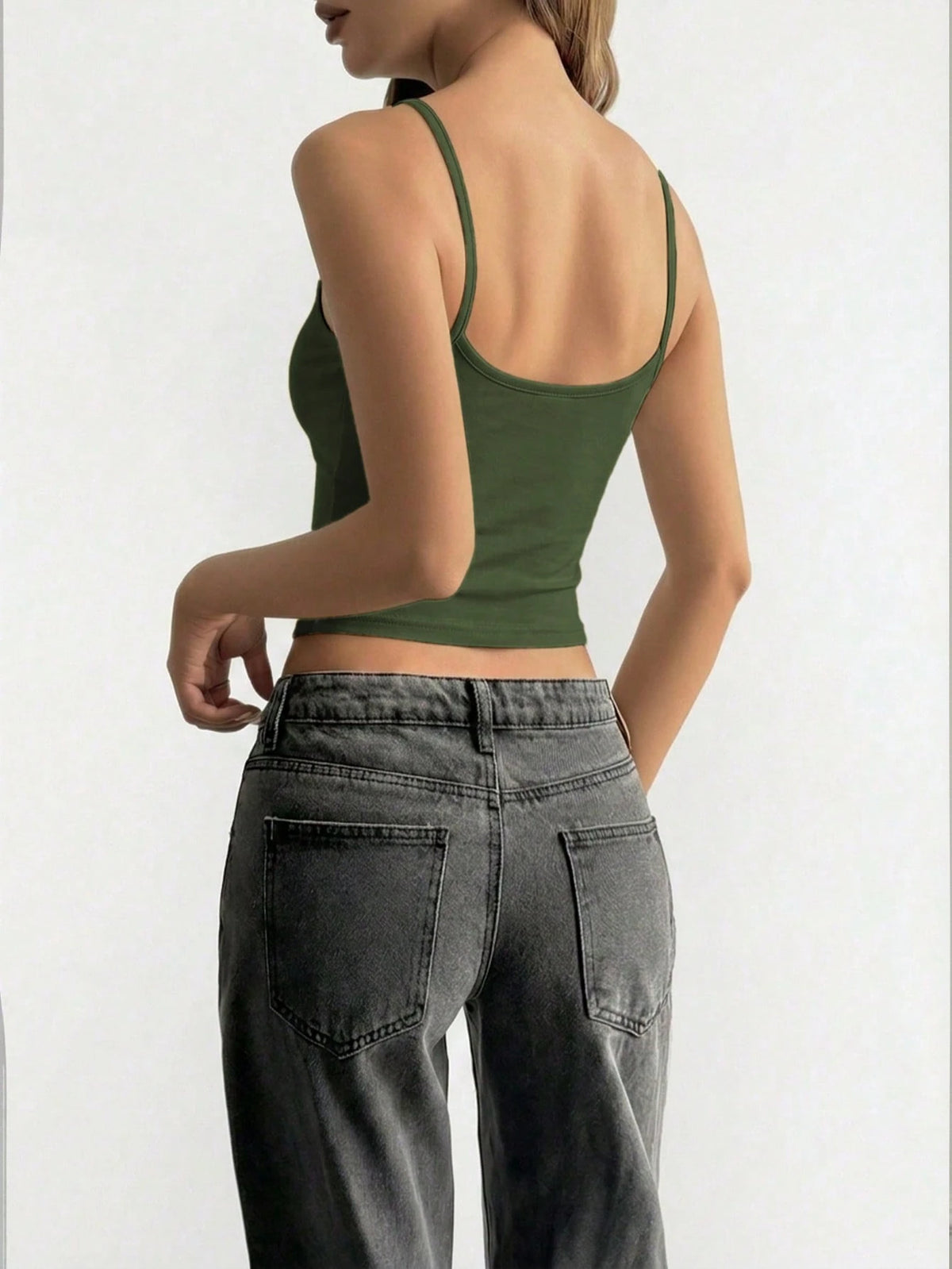 GLAMSKIN Women's Summer Autumn Striped Lingerie Style Fitted Camisole, Solid Color Y2K Casual Basic Cropped Tank Top, Back To School, Daily Streetwear & Beach Vacation