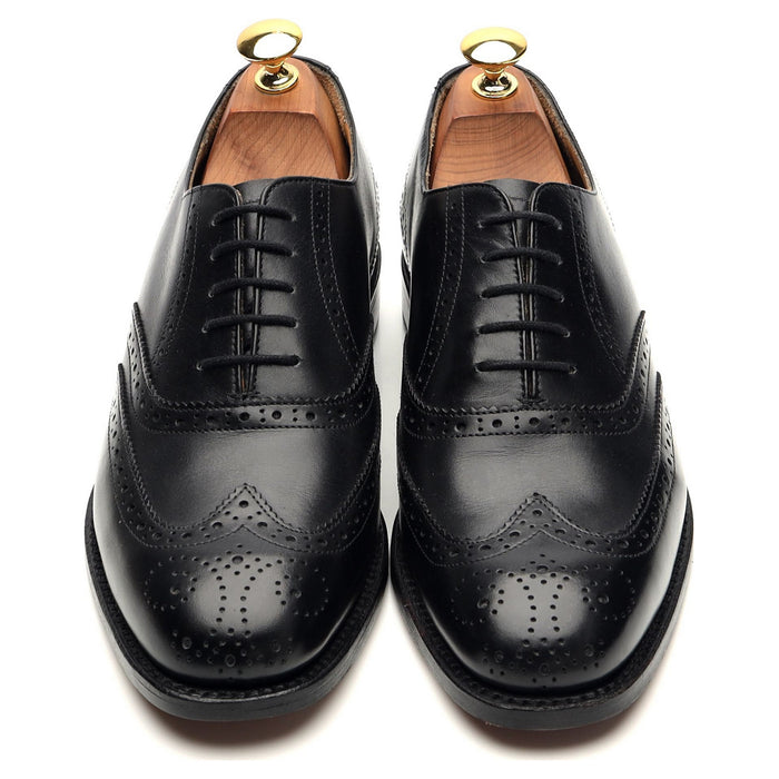'Glasgow' Black Leather Oxford Brogues UK 6 G