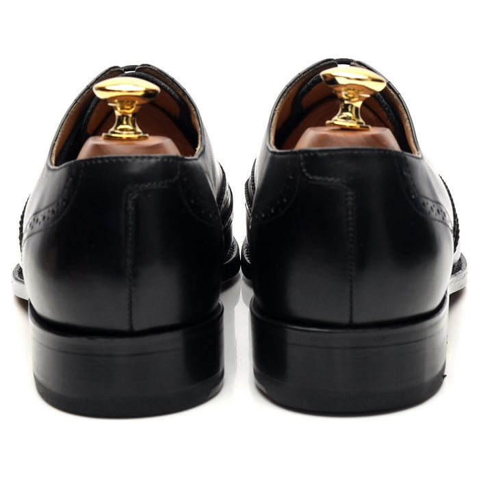 'Glasgow' Black Leather Oxford Brogues UK 6 G