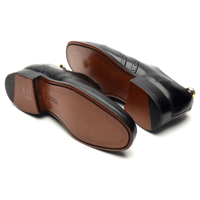 'Glasgow' Black Leather Oxford Brogues UK 6 G