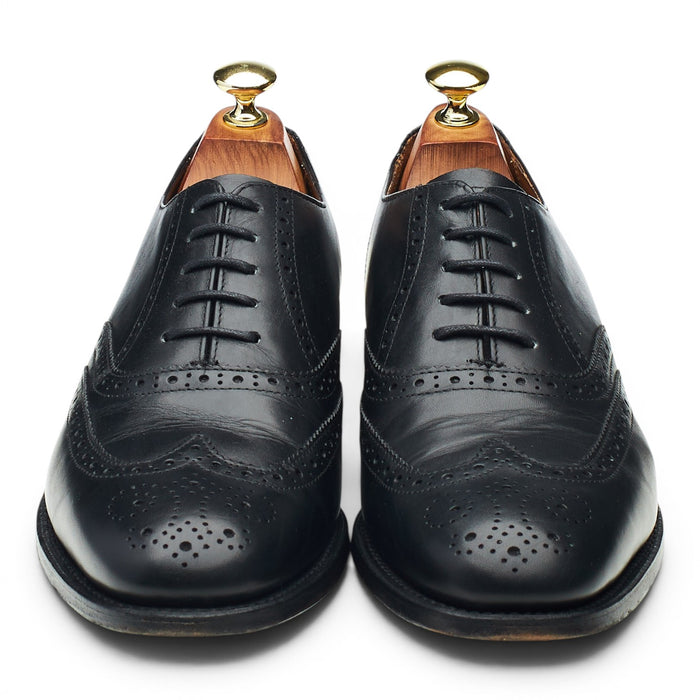 'Glasgow' Black Leather Oxford Brogues UK 7.5 G