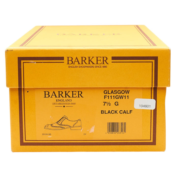 'Glasgow' Black Leather Oxford Brogues UK 7.5 G