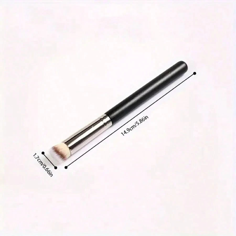 Glossy Handle Makeup Brush With Soft And Dense Bristles For Men And Women, Suitable For Concealer, Blending, Setting Powder, Liquid, Cream, And Polishing Cosmetics. It Can Be Used For Contouring The N