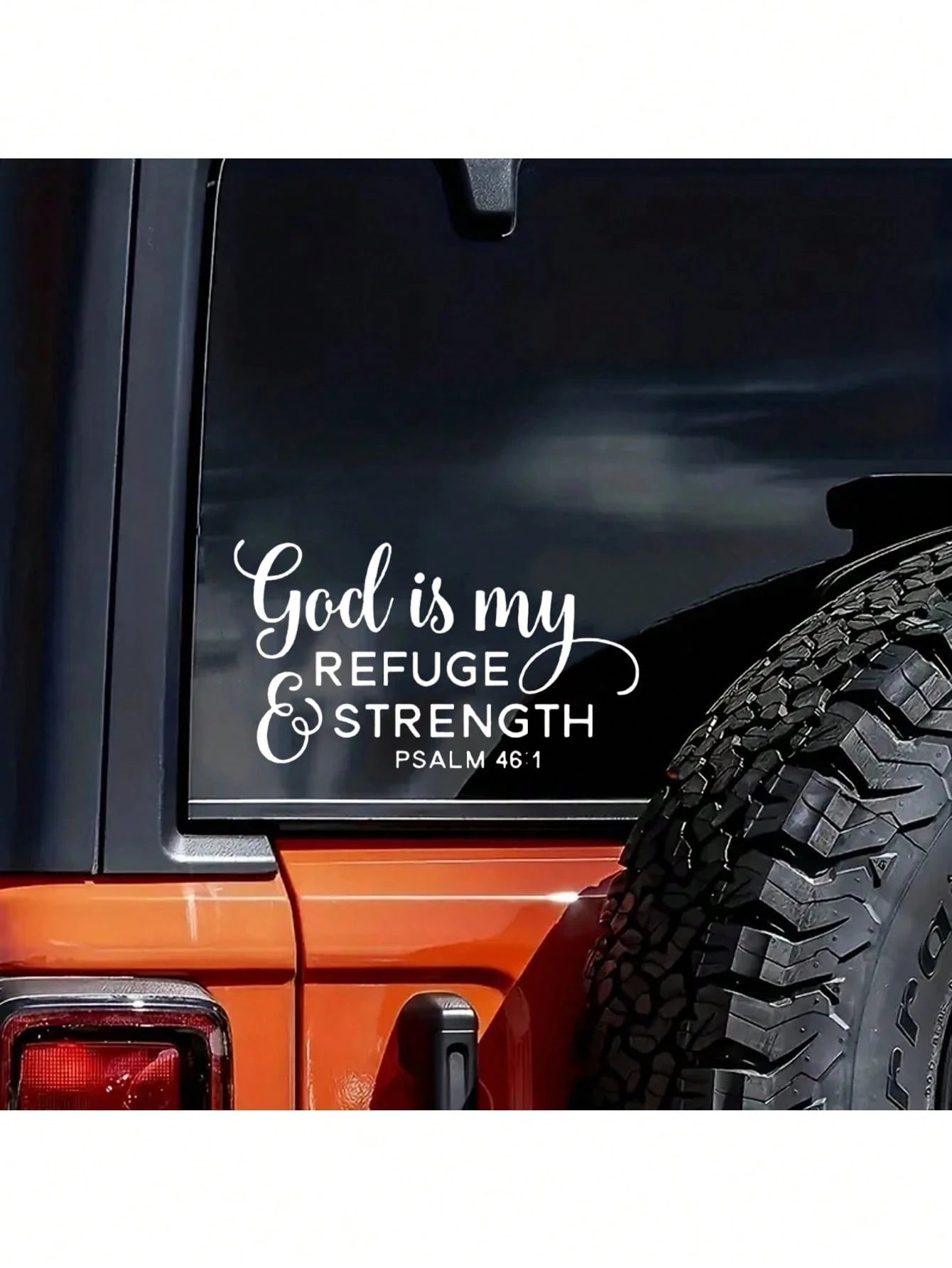 God Is My Refuge & Strength" Psalm 46:1 Vinyl Decal- Waterproof, Easy-To-Apply Sticker For Cars, Laptops, Windows- Durable, Glossy Finish, Religious Theme, Ceramic Adhesive|Glossy Finish Sticker|Wat