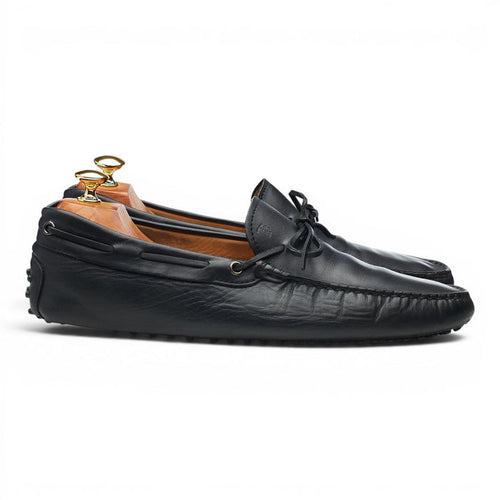 Gommino Black Leather Driving Loafers UK 9.5